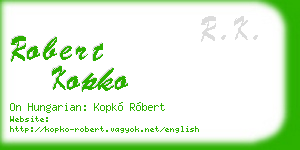 robert kopko business card